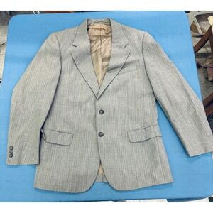 Egon Von Furstenberg Mens Grey Pinstripe Blazer Sport Coat Size 38S